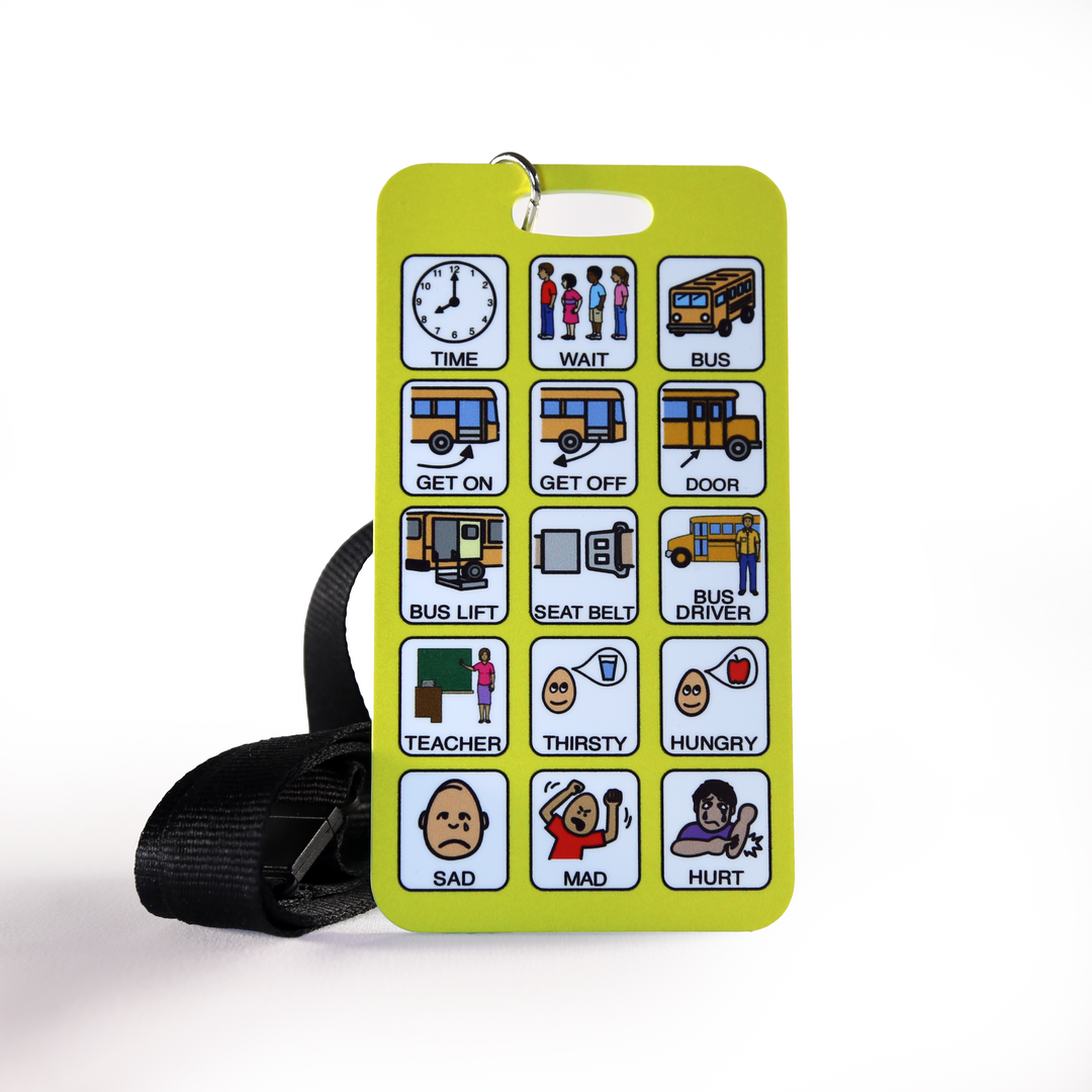 HandyTalker®  School Bus Communication card, AAC Portable Device, Waterproof Picture communication board. (Copy)