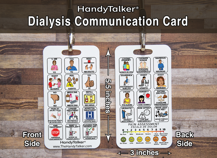 HandyTalker® Dialysis AAC Portable Device, Waterproof picture communication board