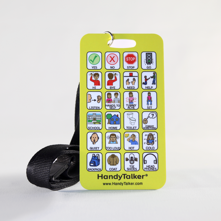 HandyTalker®  School Bus Communication card, AAC Portable Device, Waterproof Picture communication board. (Copy)