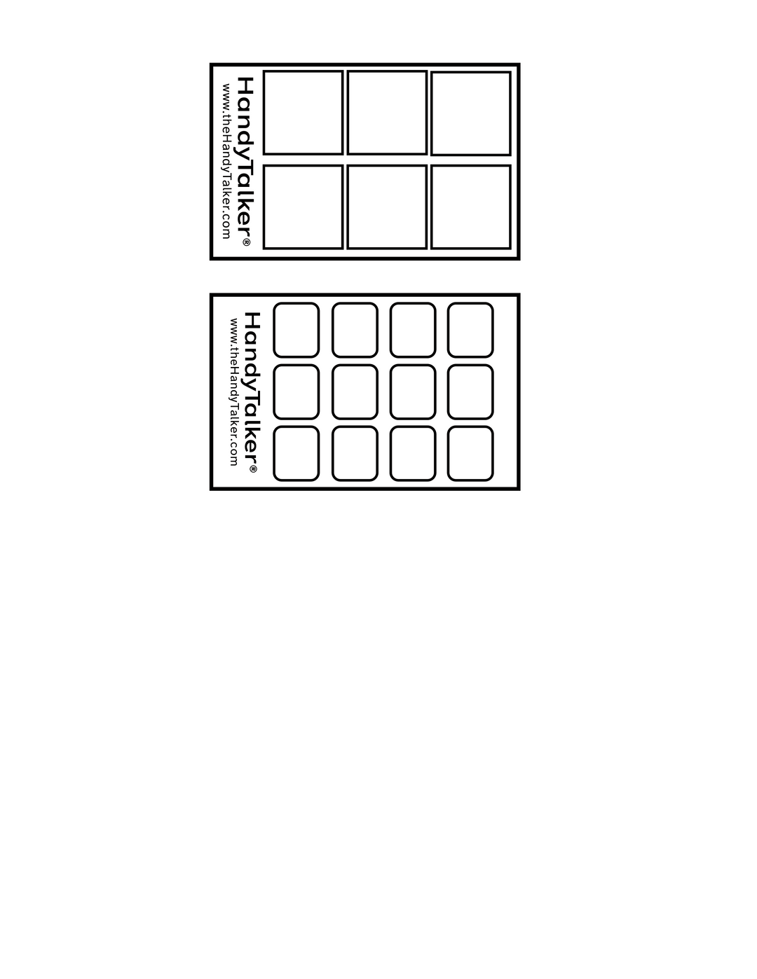 Recall Roster Wallet Sized HandyTalker® Custom Wallet Sized AAC picture communication card ...
